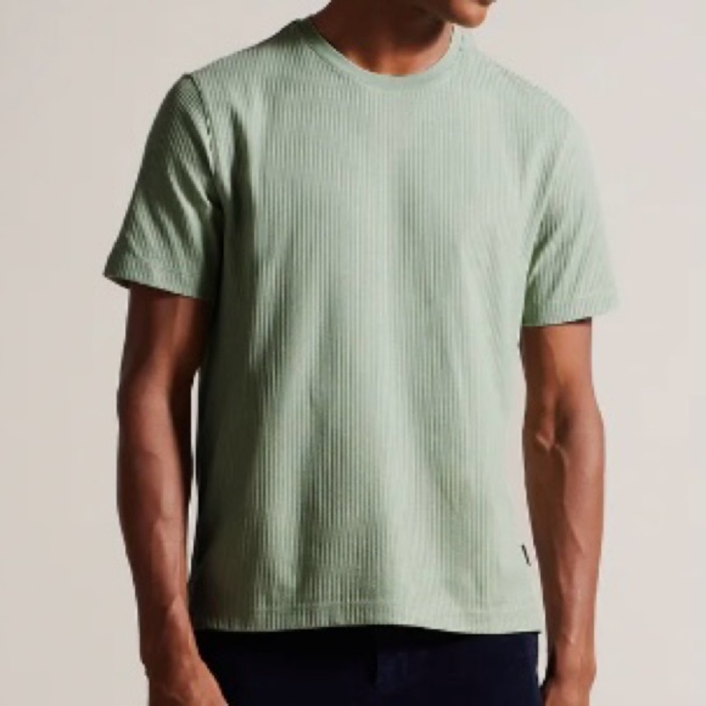 Ted Baker London Ribbed Tee Relaxed Fit T-Shirt Size 7 US XXXL
